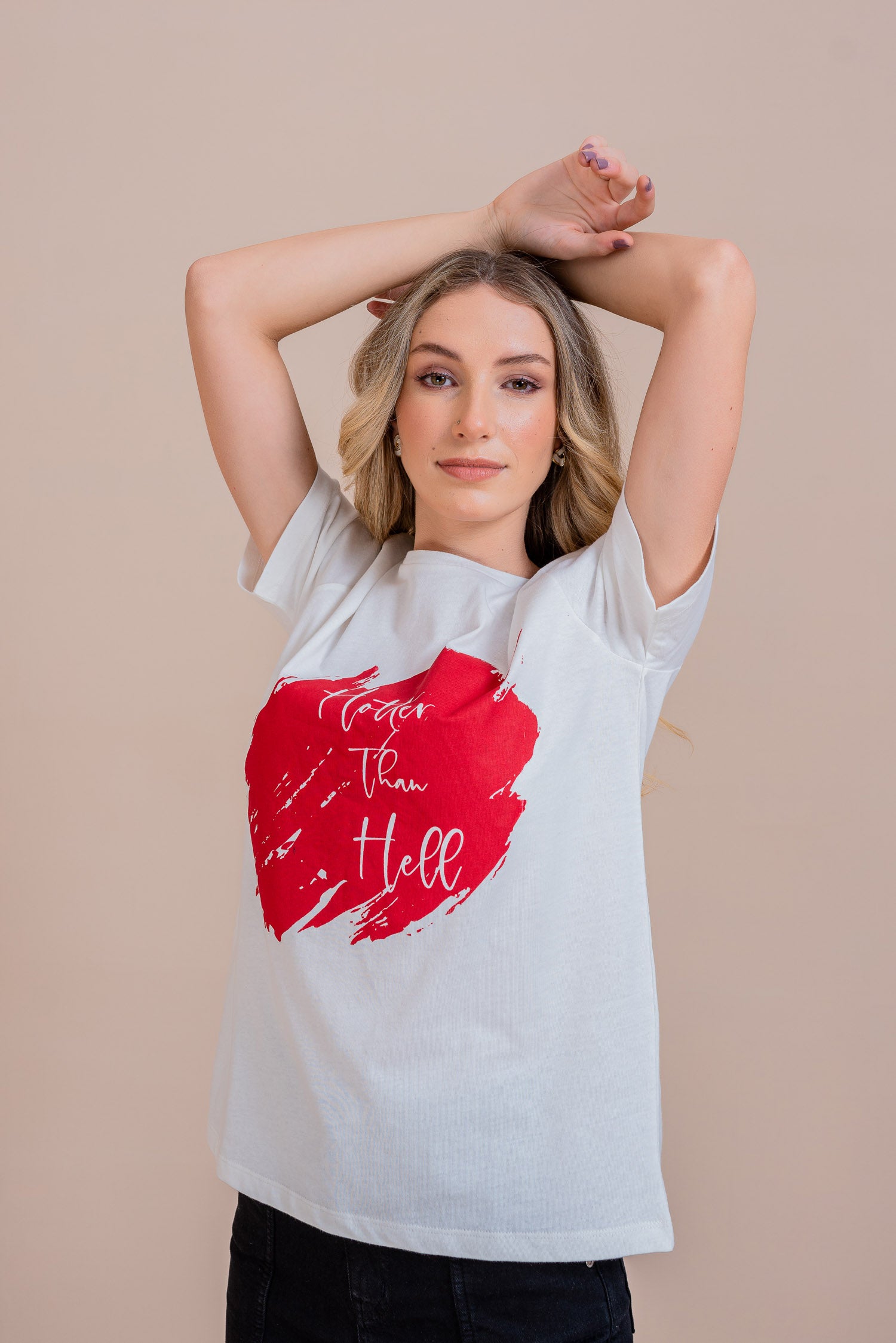 White Hotter than Hell Print T-shirt - Hustle N Holla