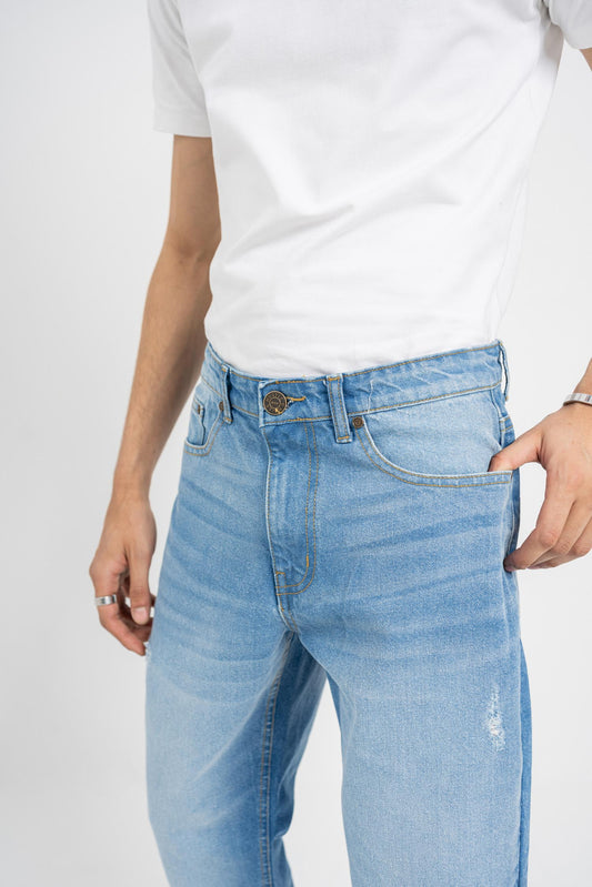 Faded Straight Fit Jeans - Hustle N Holla
