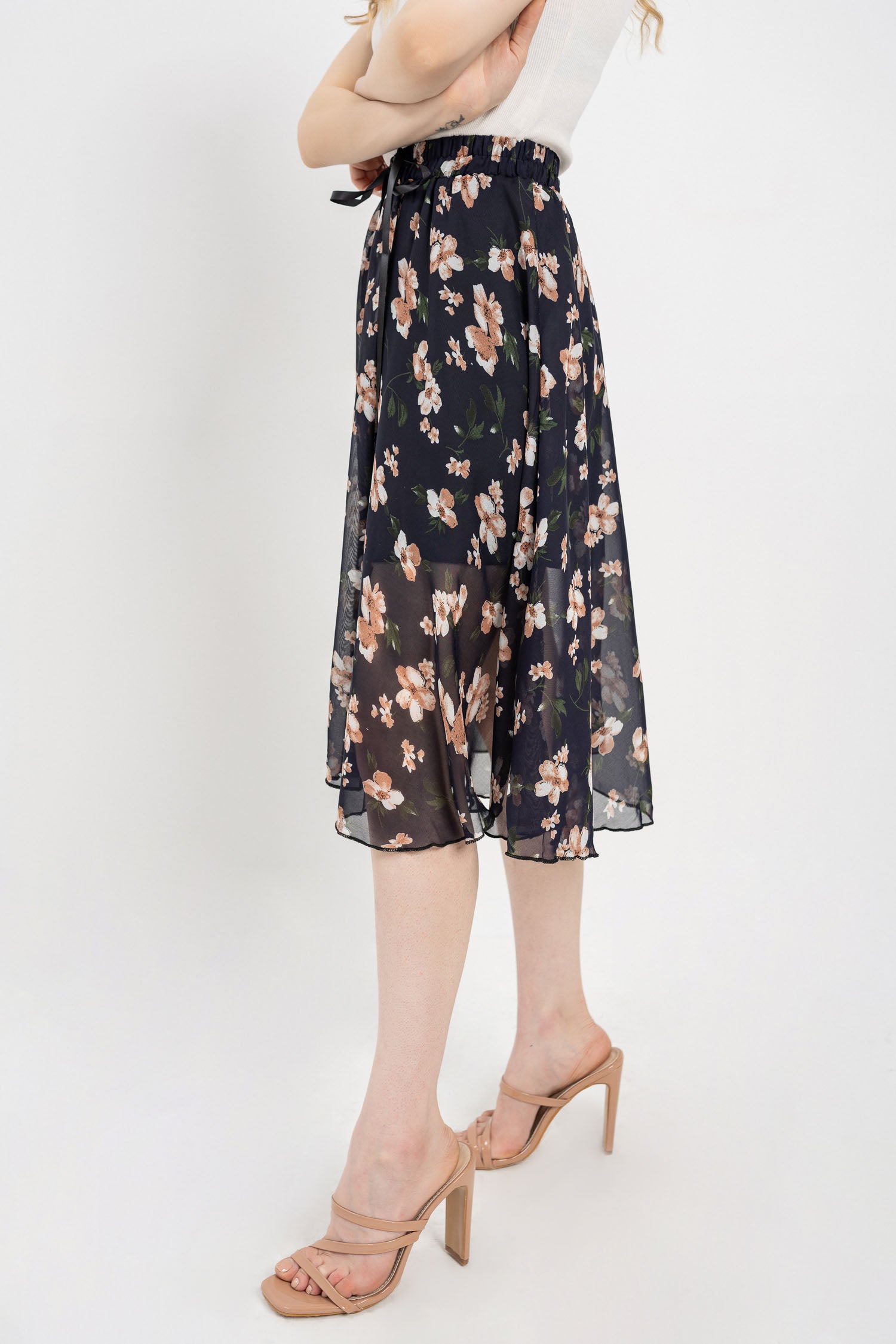 Floral Minor Fault Printed Skirt - Hustle N Holla