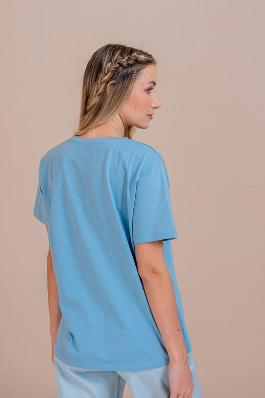 Blue Too Glam Print T-shirt - Hustle N Holla