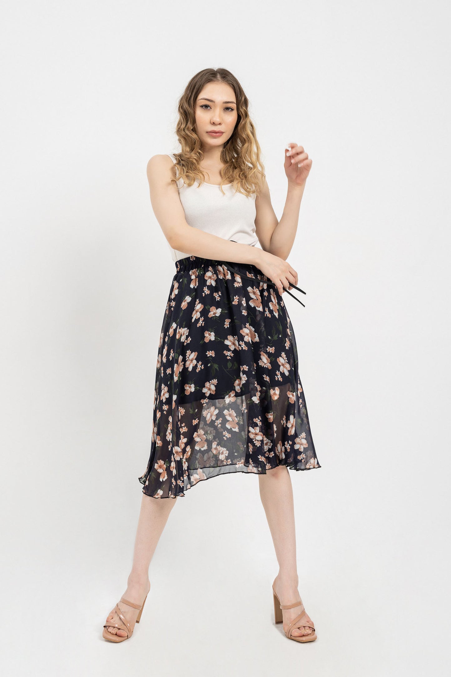 Floral Printed Skirt - Hustle N Holla