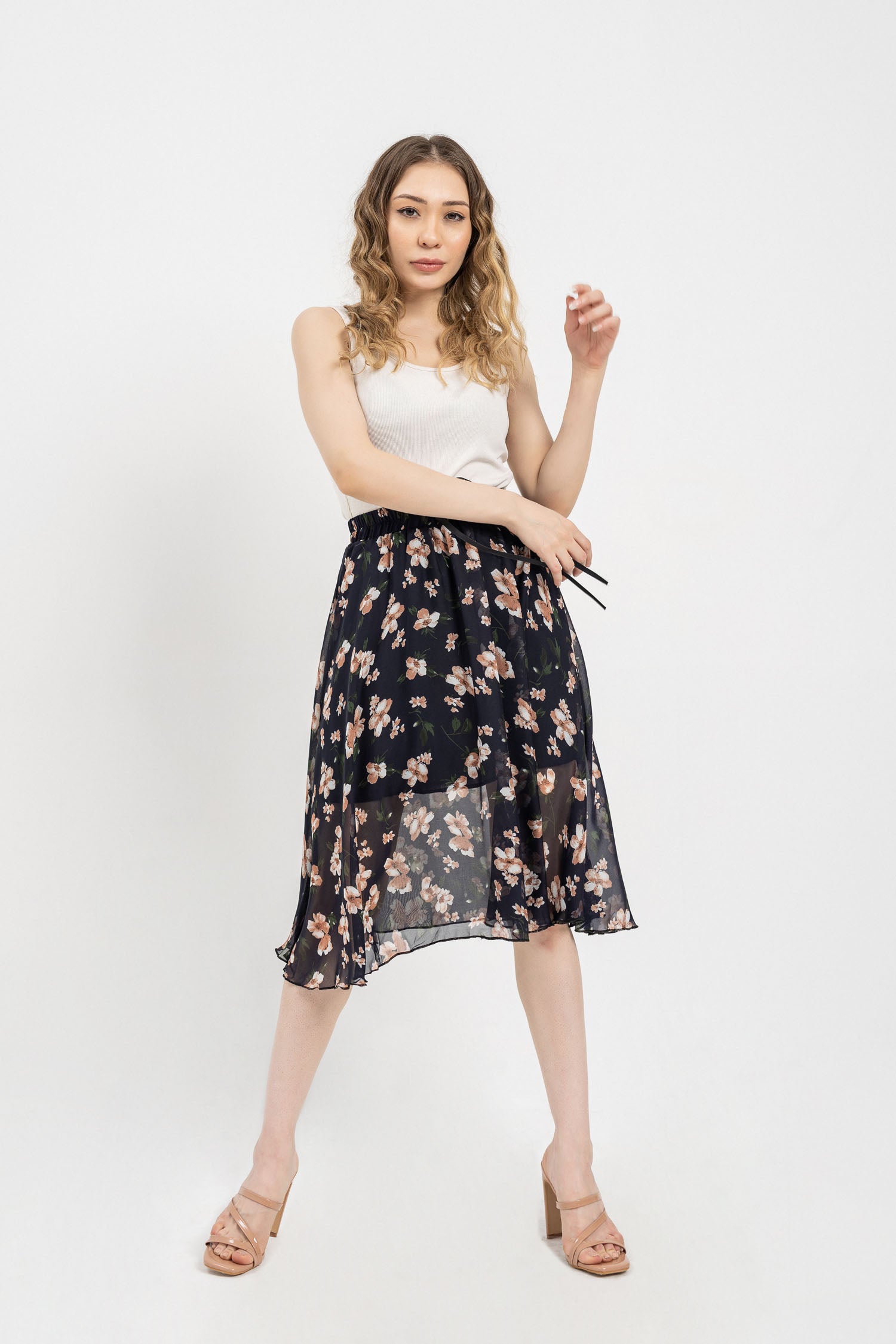 Floral Minor Fault Printed Skirt - Hustle N Holla