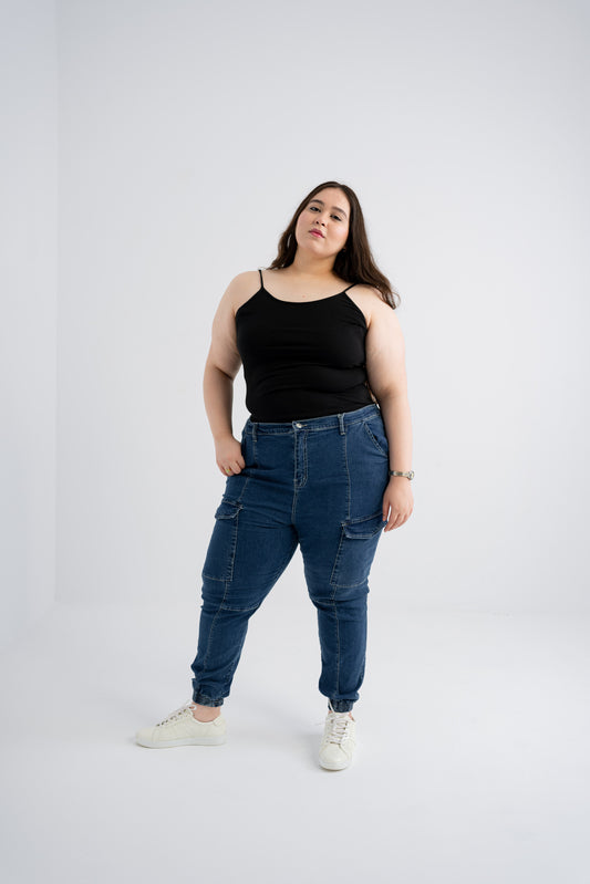 Deep Blue Cargo Plus Size Jogger - Hustle N Holla