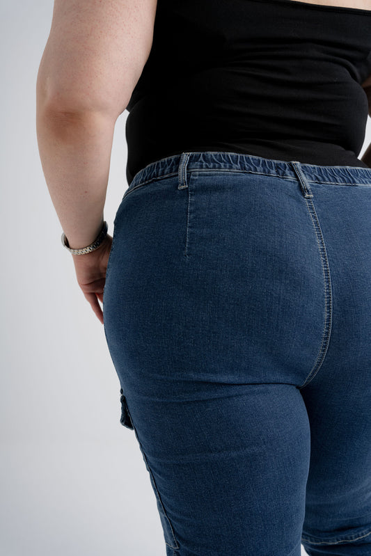 Deep Blue Cargo Plus Size Jogger - Hustle N Holla