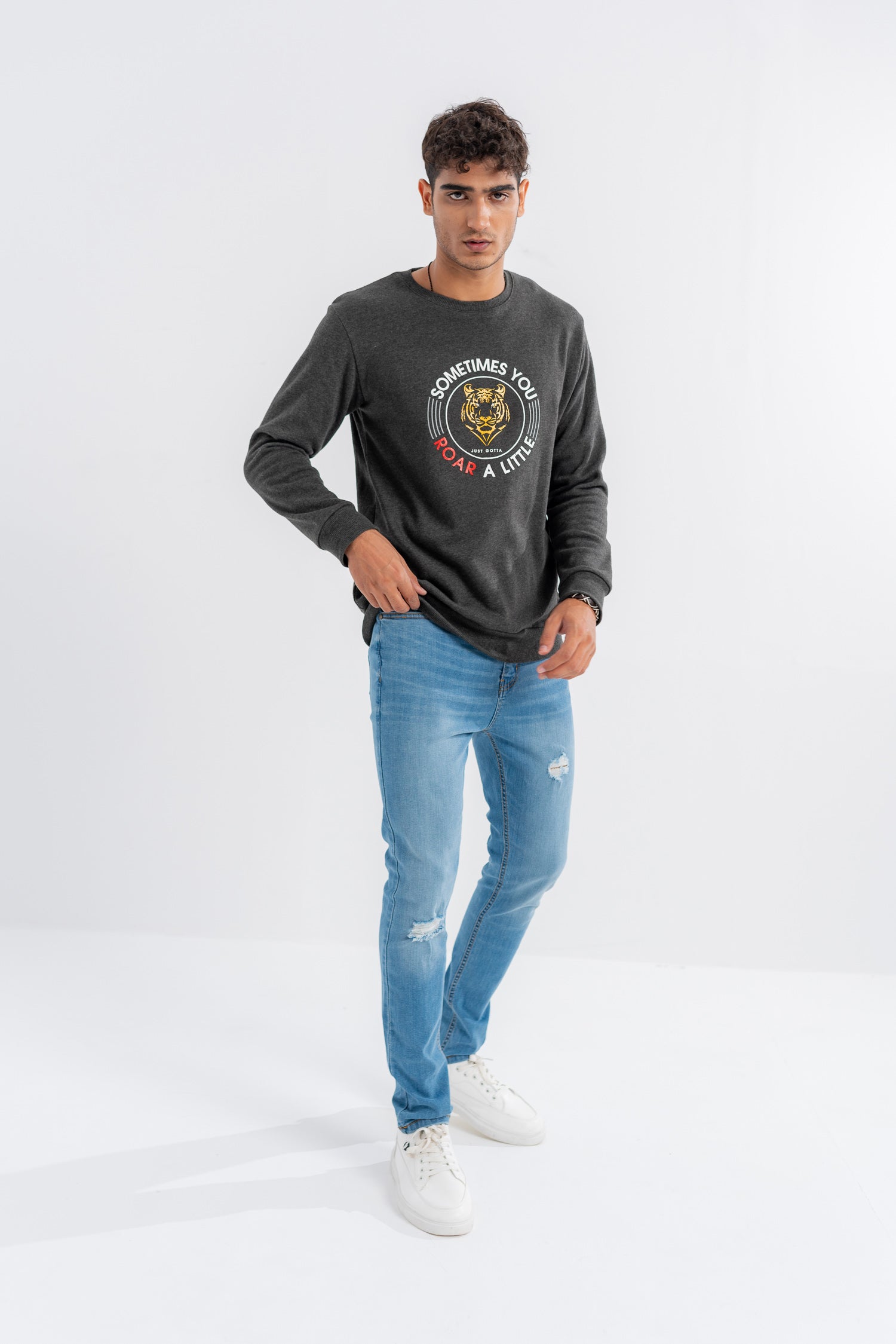 Grey Sweatshirt - Hustle N Holla