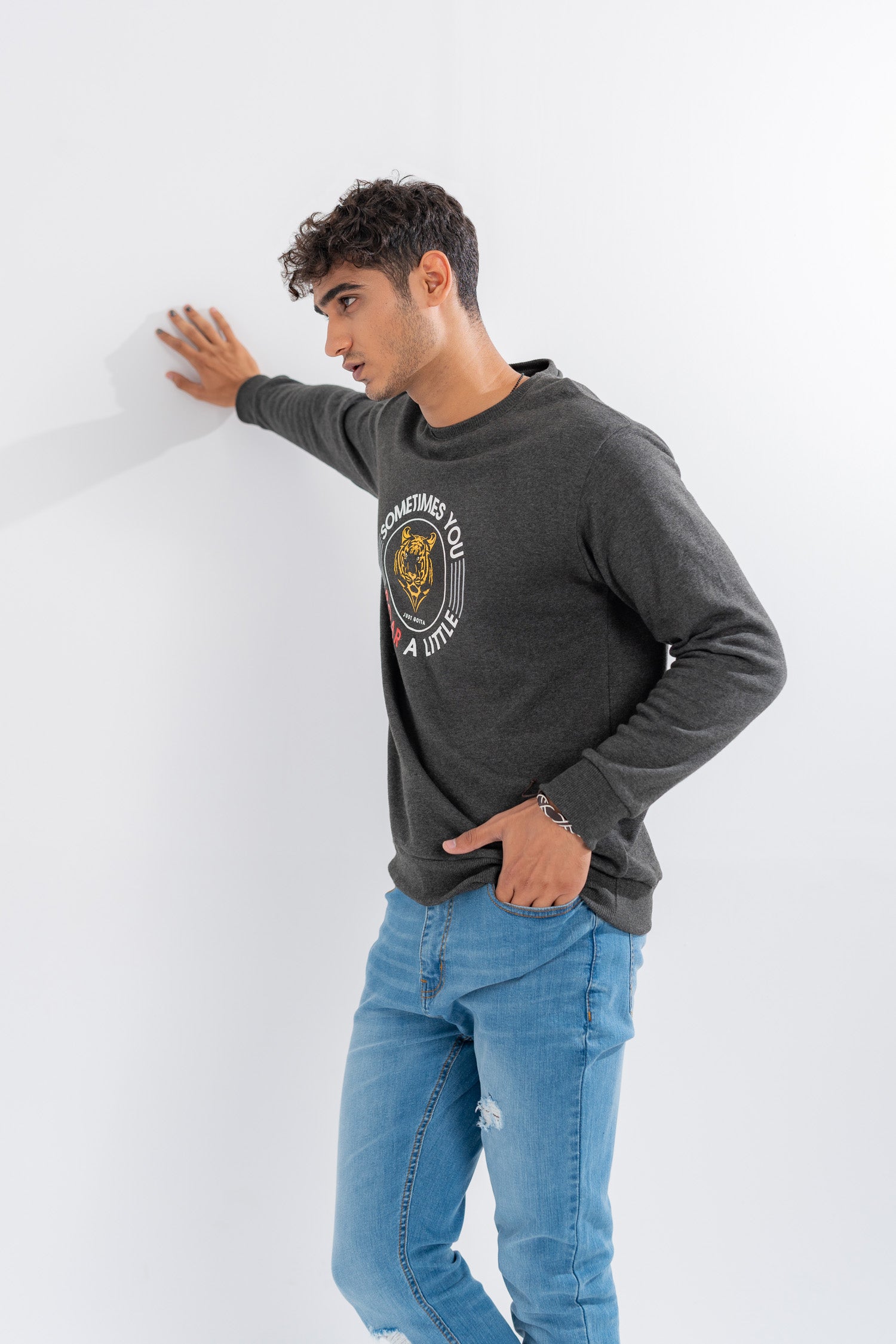 Grey Sweatshirt - Hustle N Holla