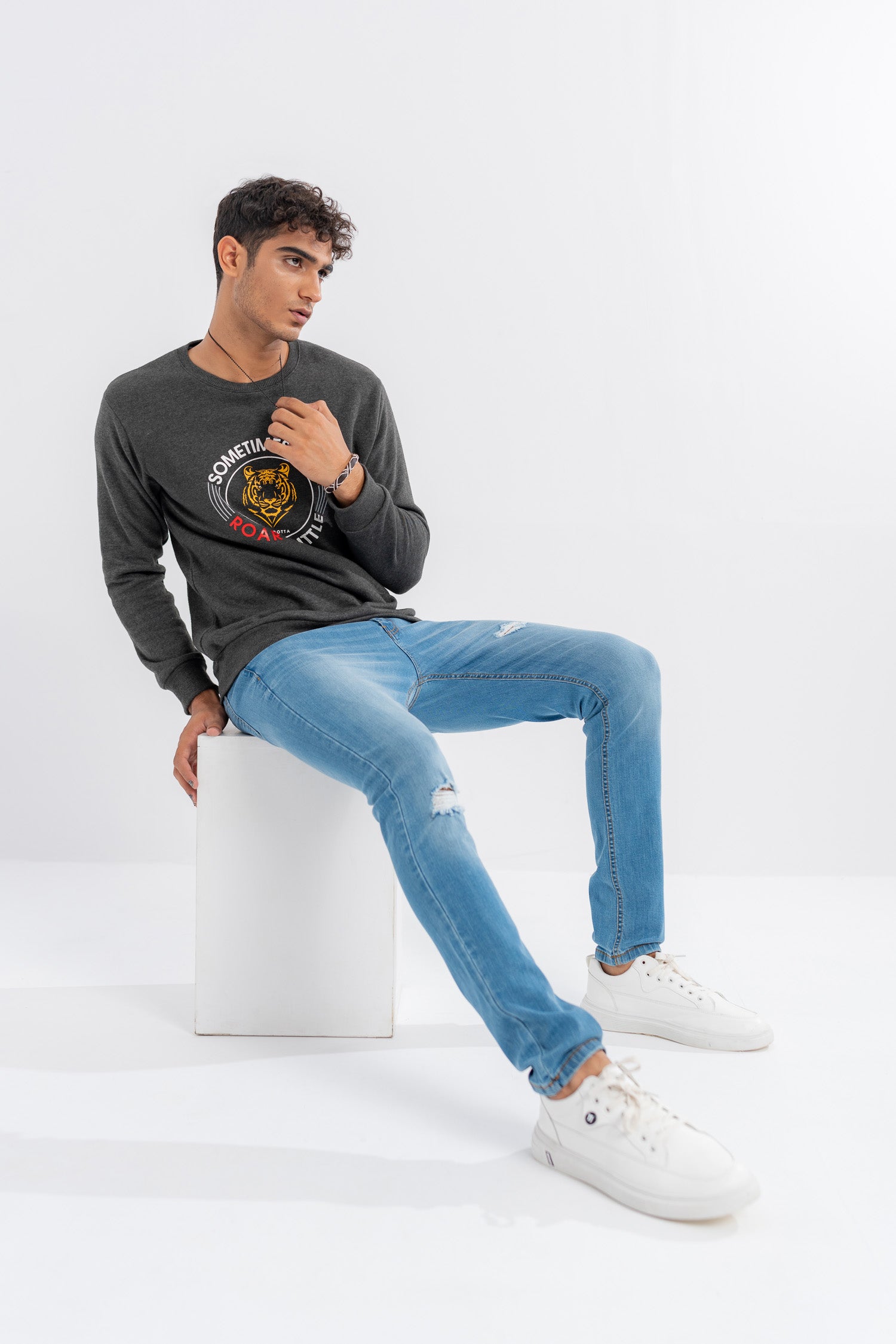 Grey Sweatshirt - Hustle N Holla