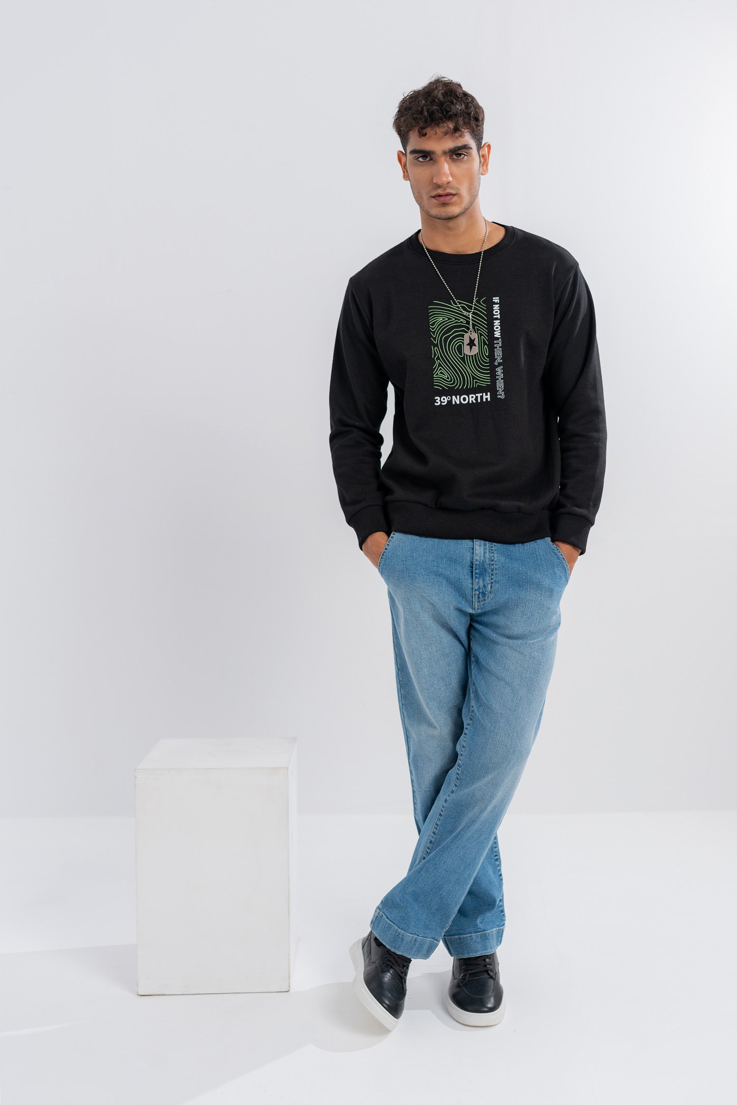 Black Graphic Sweatshirt