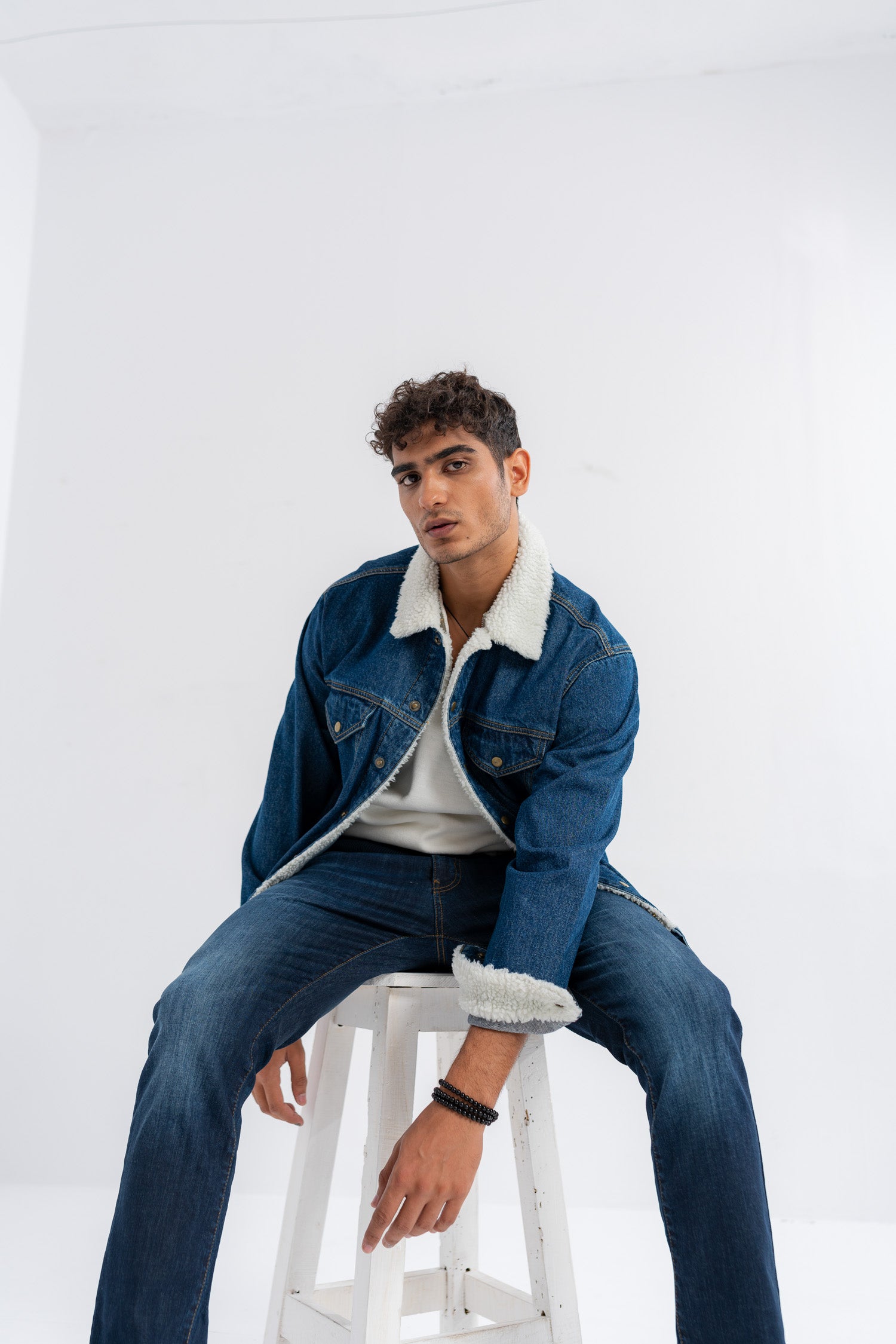 Sherpa Denim Jacket - Hustle N Holla