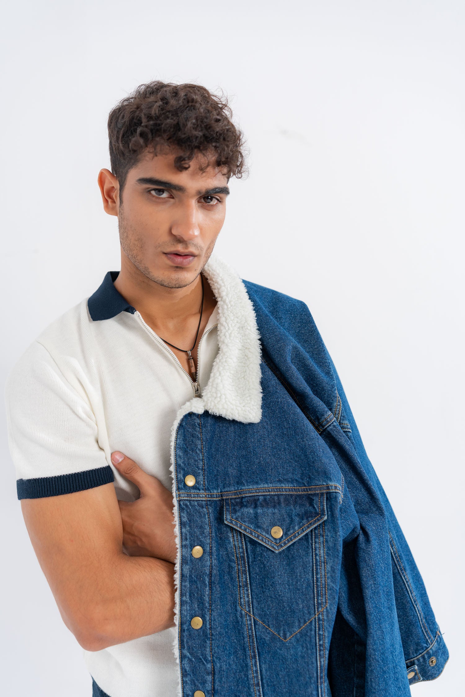 Sherpa Denim Jacket - Hustle N Holla