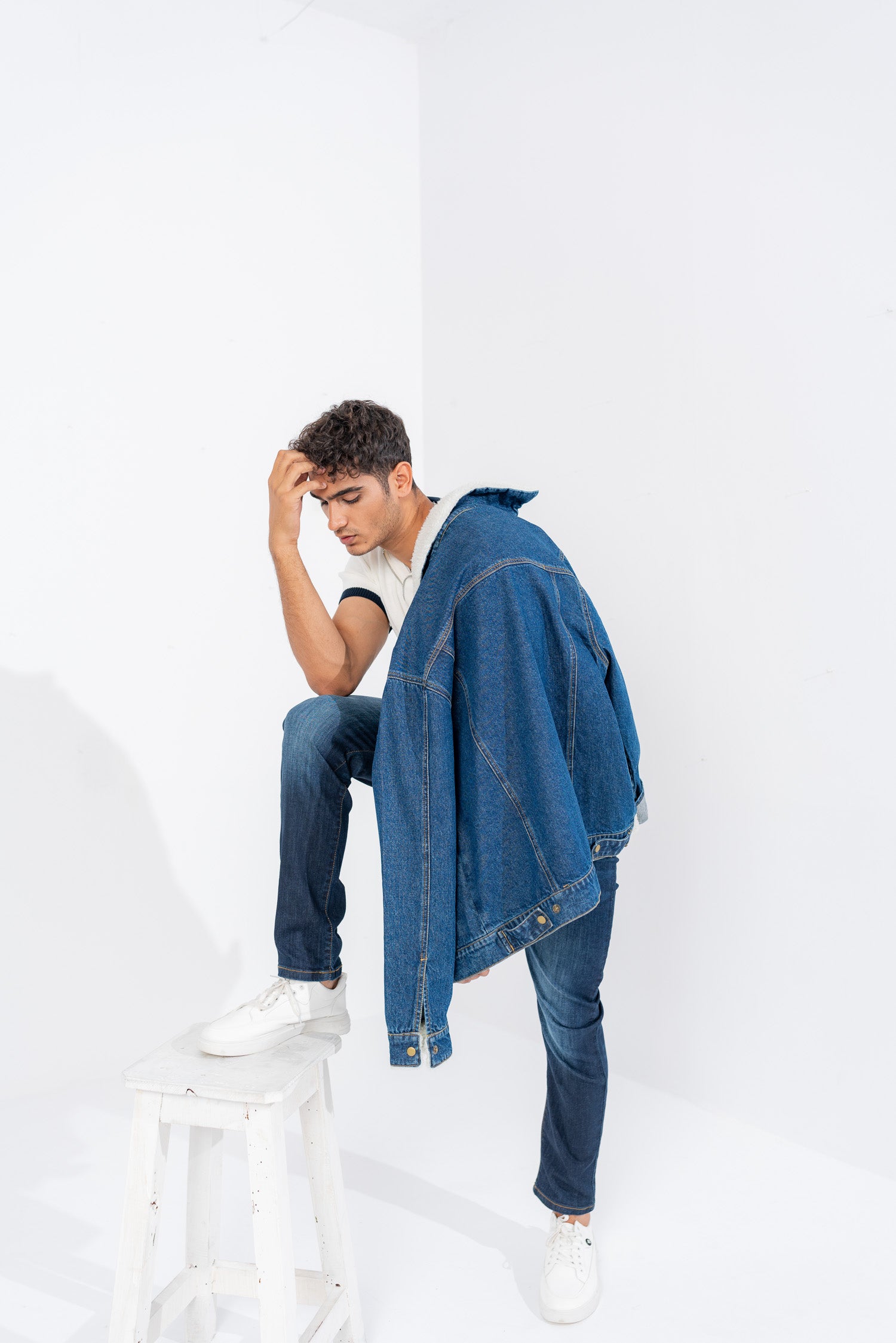 Sherpa Denim Jacket - Hustle N Holla