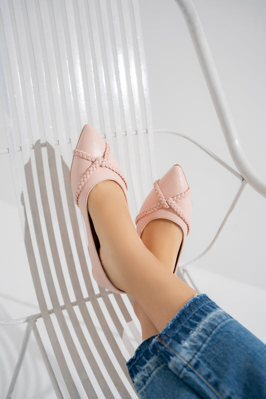 Pink Loafers with braid detail - Hustle N Holla