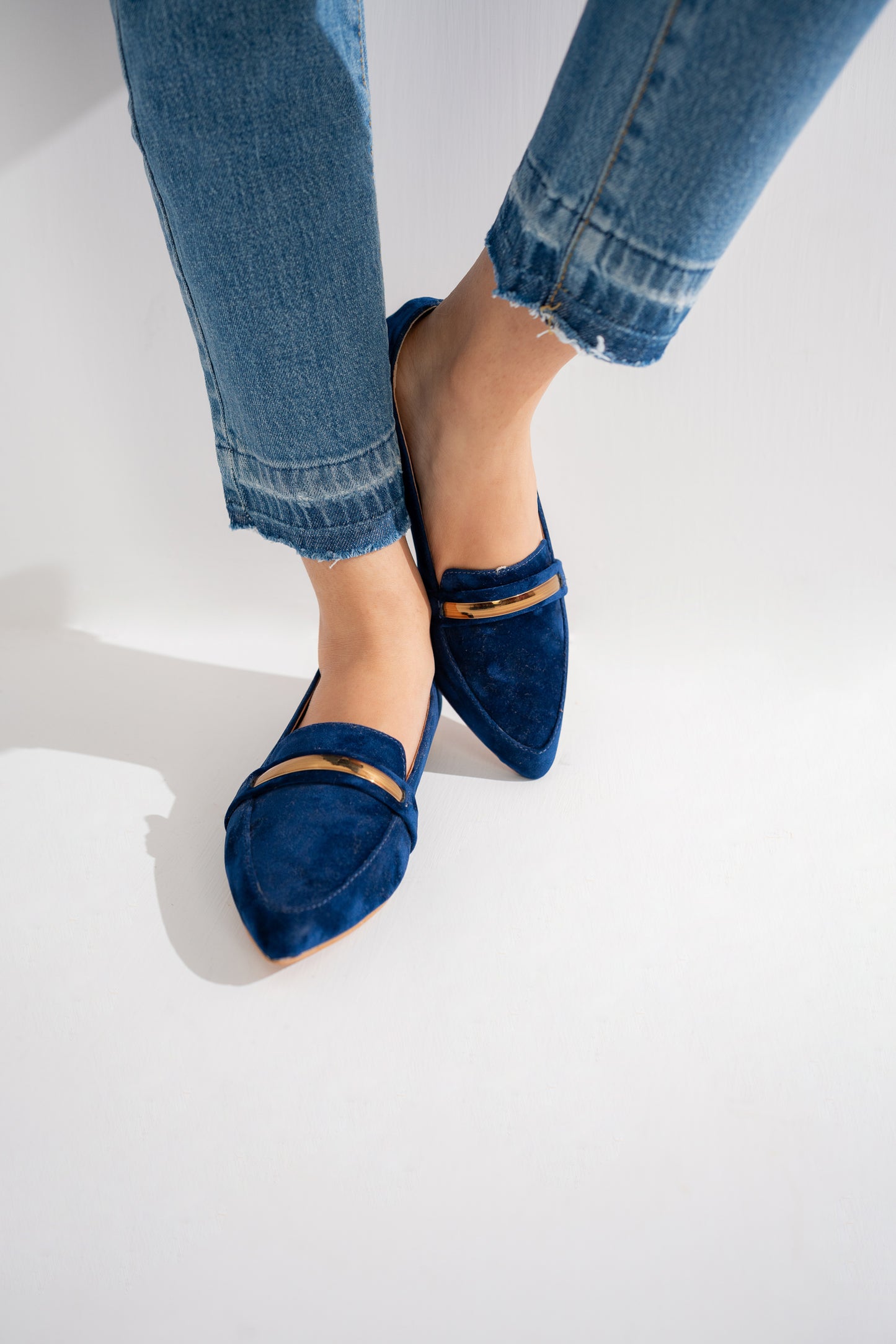 Blue Pointed Toe Flats - Hustle N Holla