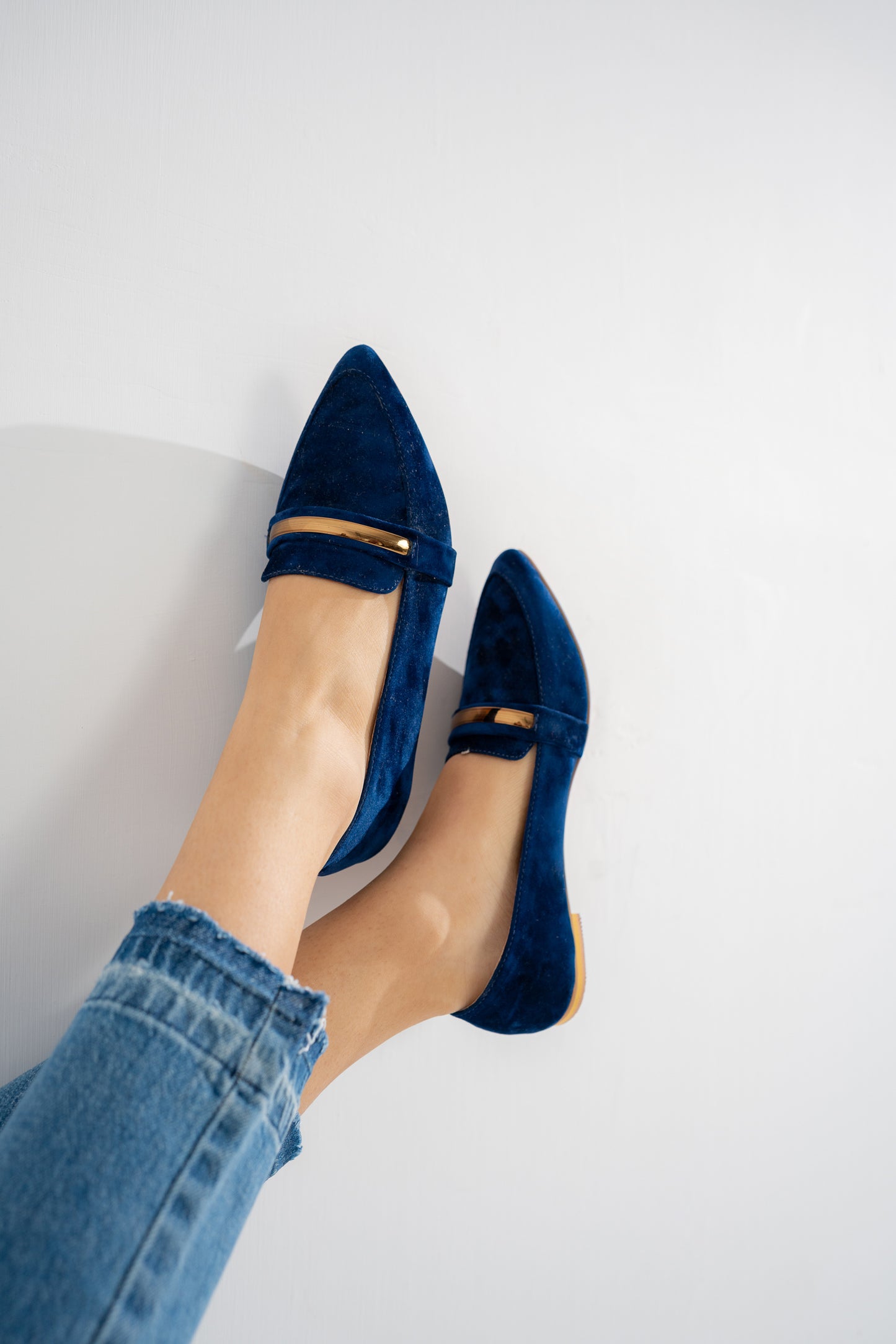 Blue Pointed Toe Flats - Hustle N Holla