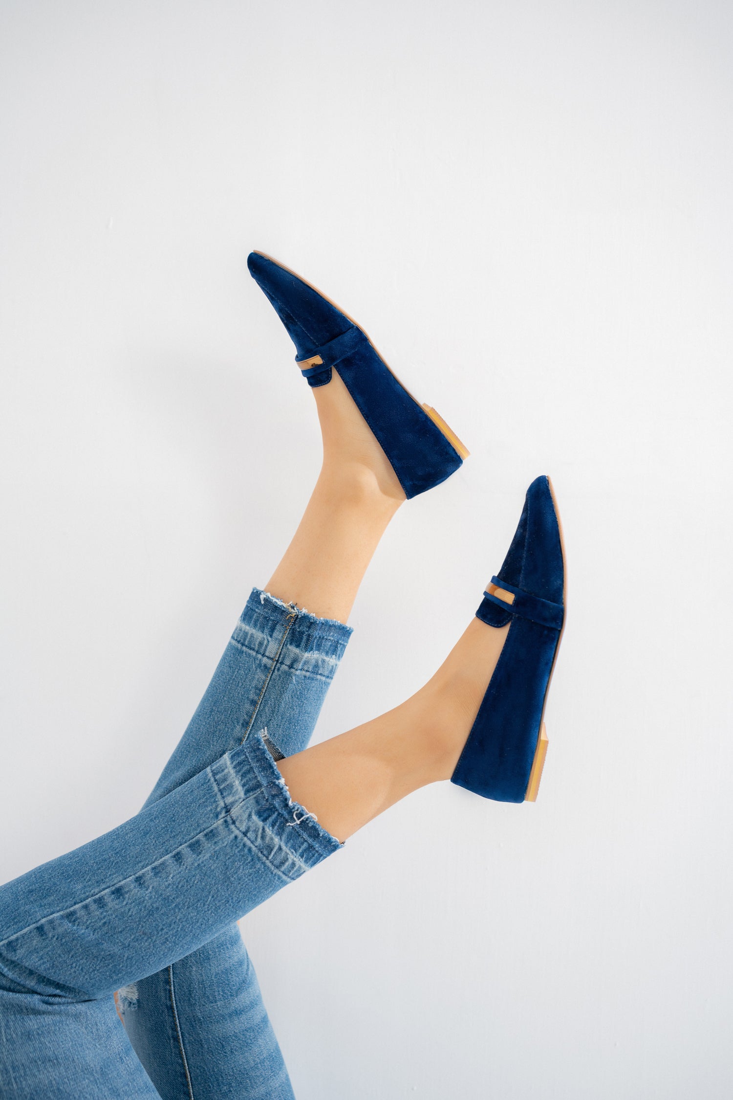 Blue Pointed Toe Flats - Hustle N Holla
