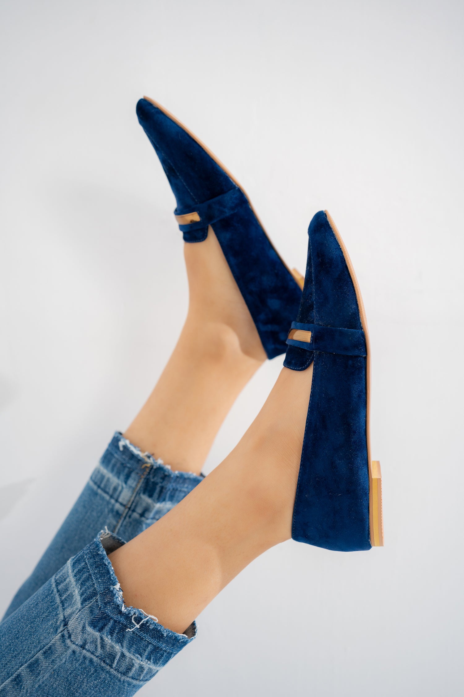Blue Pointed Toe Flats - Hustle N Holla