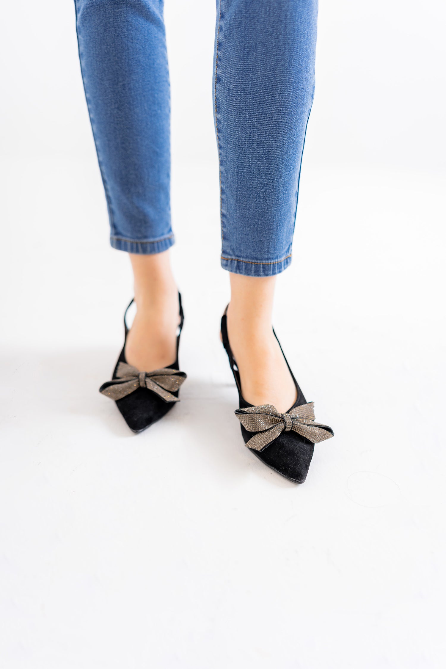 Black Slingback Heels - Hustle N Holla