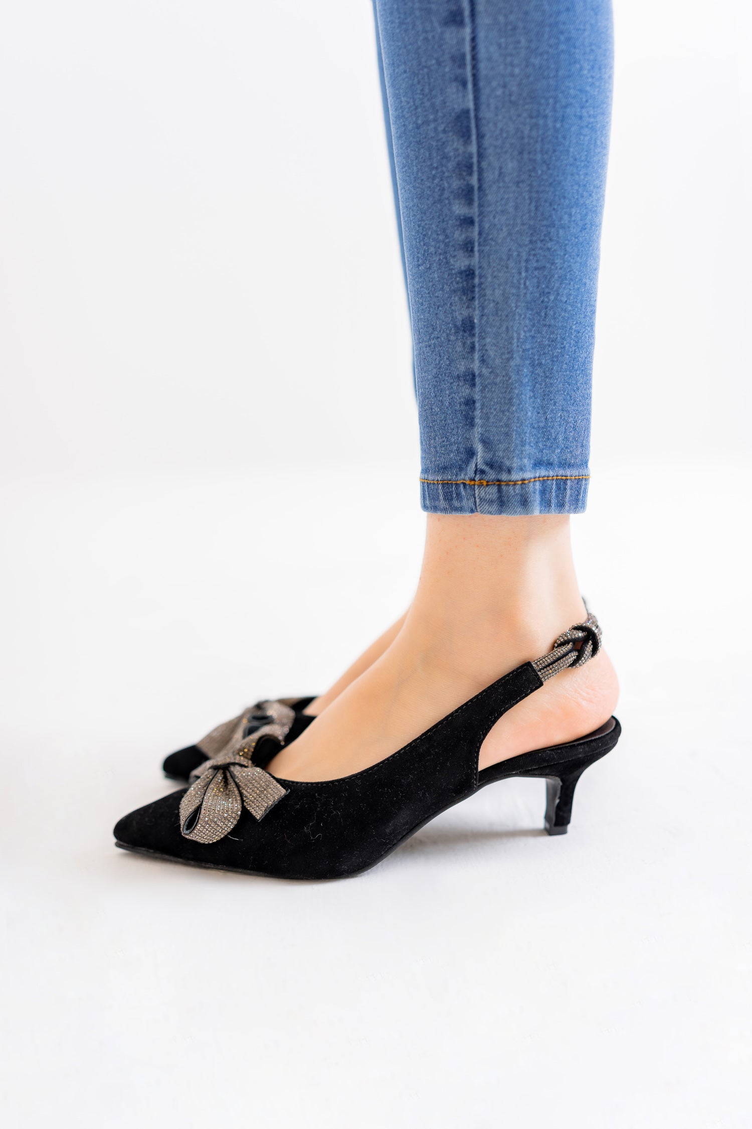 Black Slingback Heels - Hustle N Holla