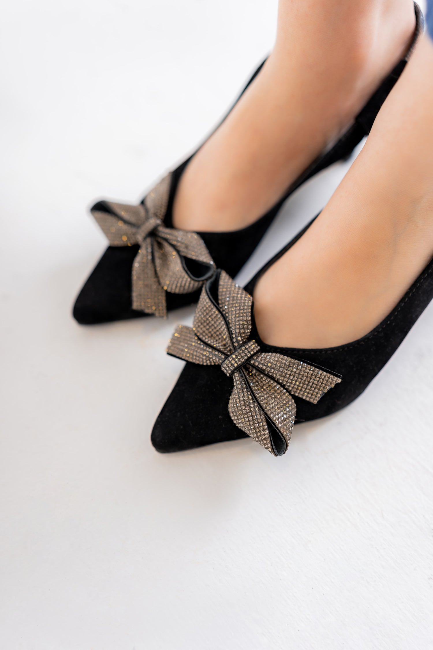 Black Slingback Heels - Hustle N Holla