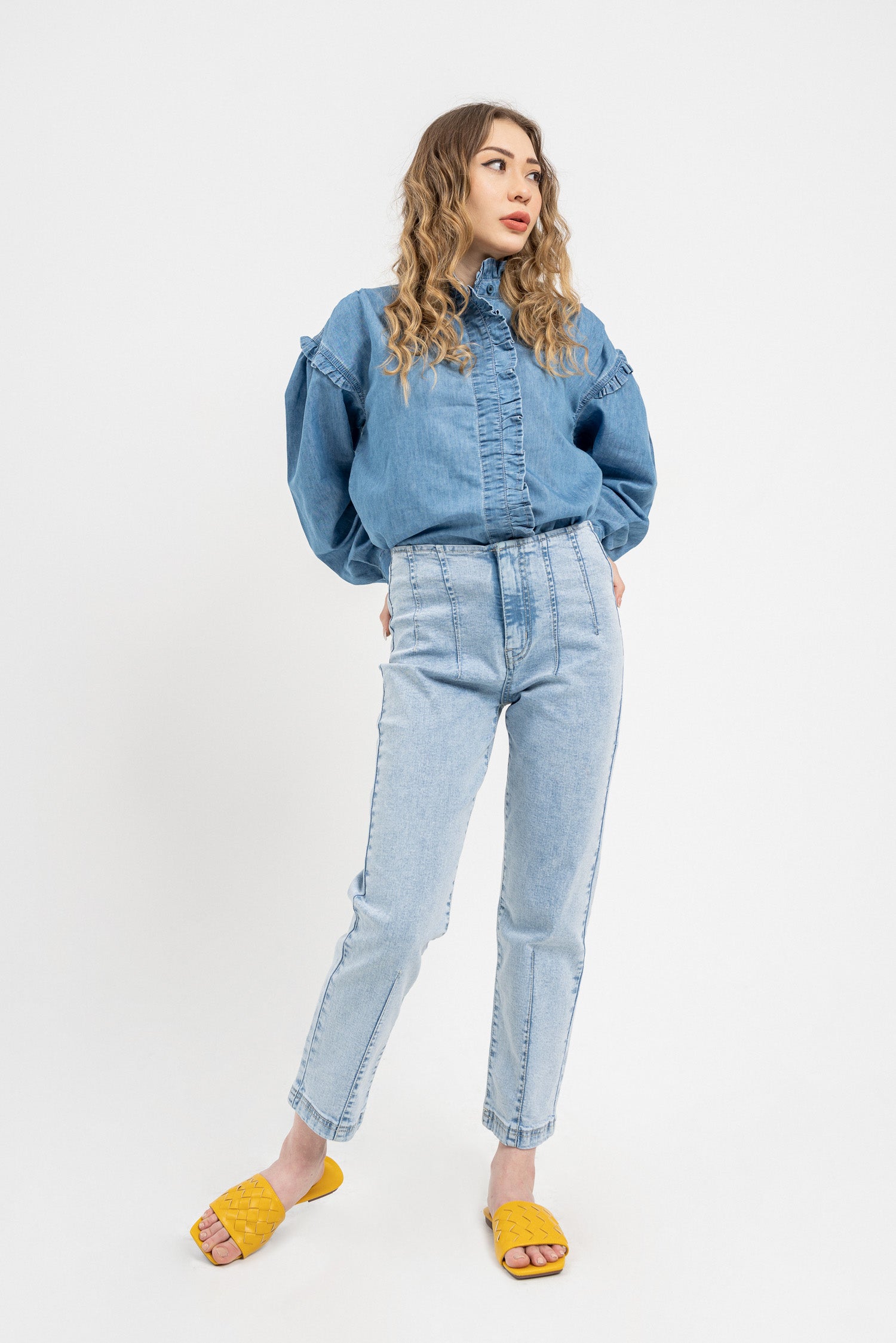 Light Blue Wash Slim-Fit Jeans