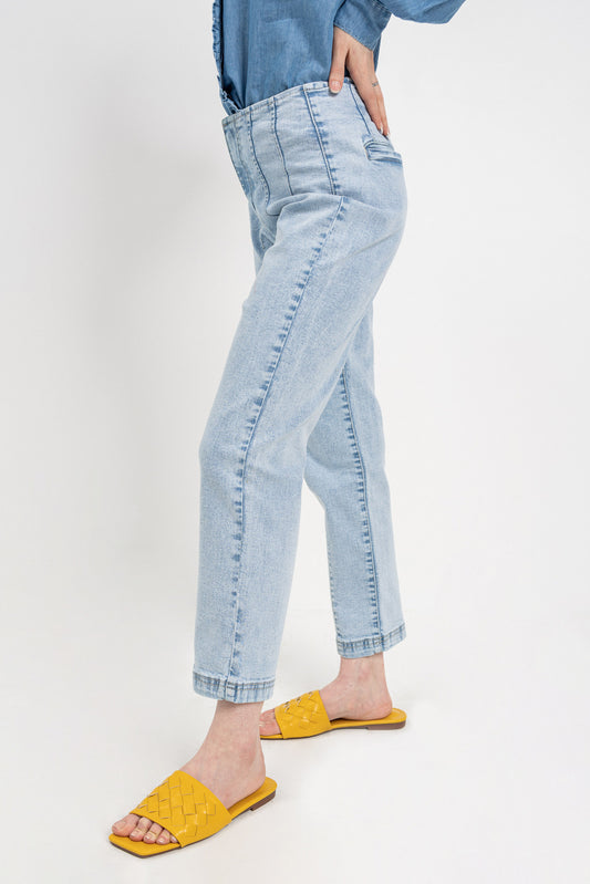 Light Blue Wash Slim-Fit Jeans - Hustle N Holla