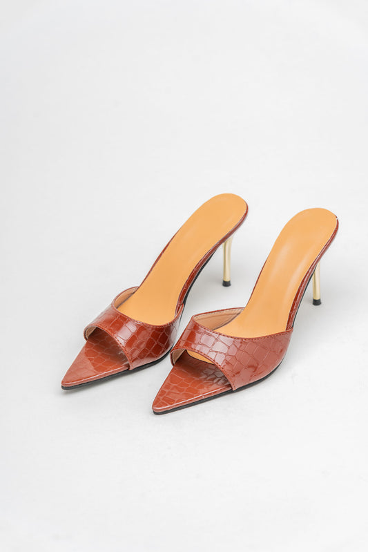 Croc Pointed Toe High Heels (Copy) (Copy) - Hustle N Holla