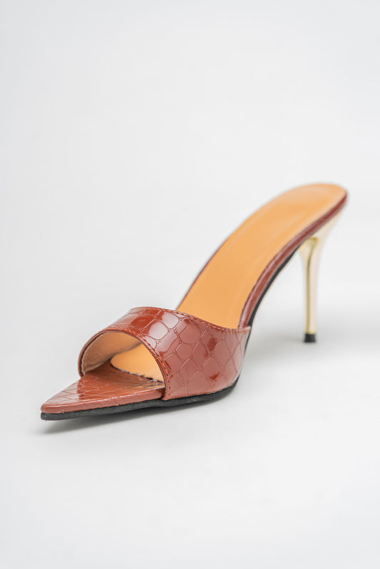 Croc Pointed Toe High Heels (Copy) (Copy) - Hustle N Holla