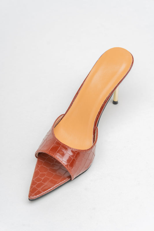 Croc Pointed Toe High Heels (Copy) (Copy) - Hustle N Holla