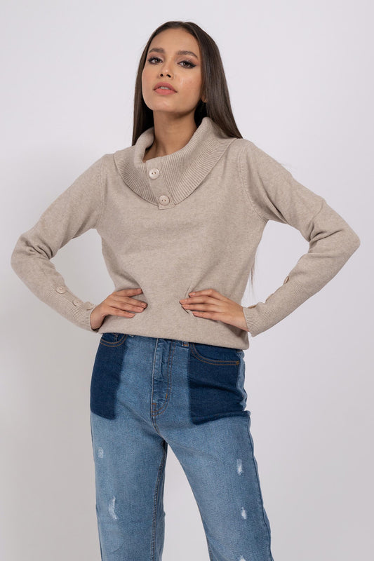 Beige Ines Jumper - Hustle N Holla