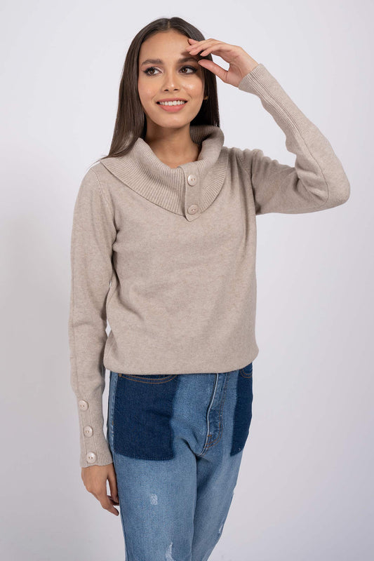Beige Ines Jumper - Hustle N Holla