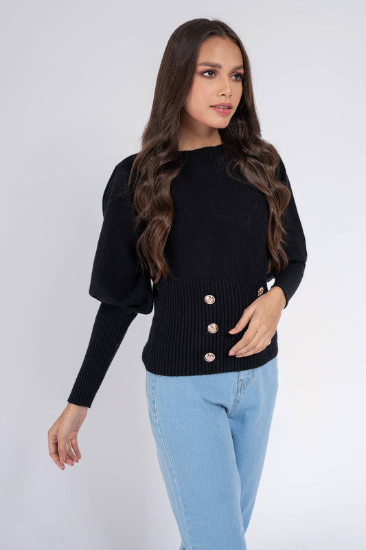 HNH Karlie Black Jumper - Hustle N Holla