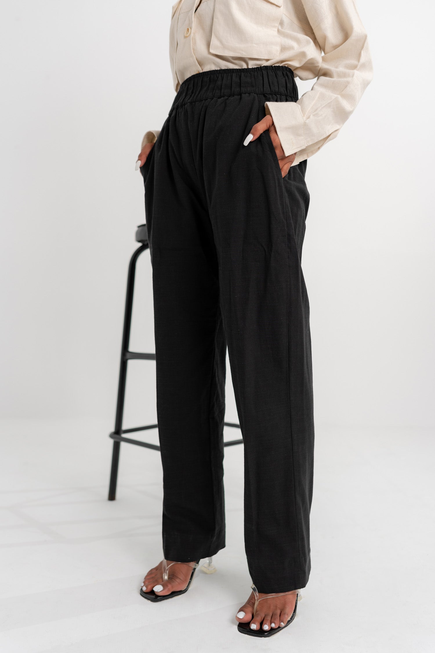 Black Straight Fit Trouser