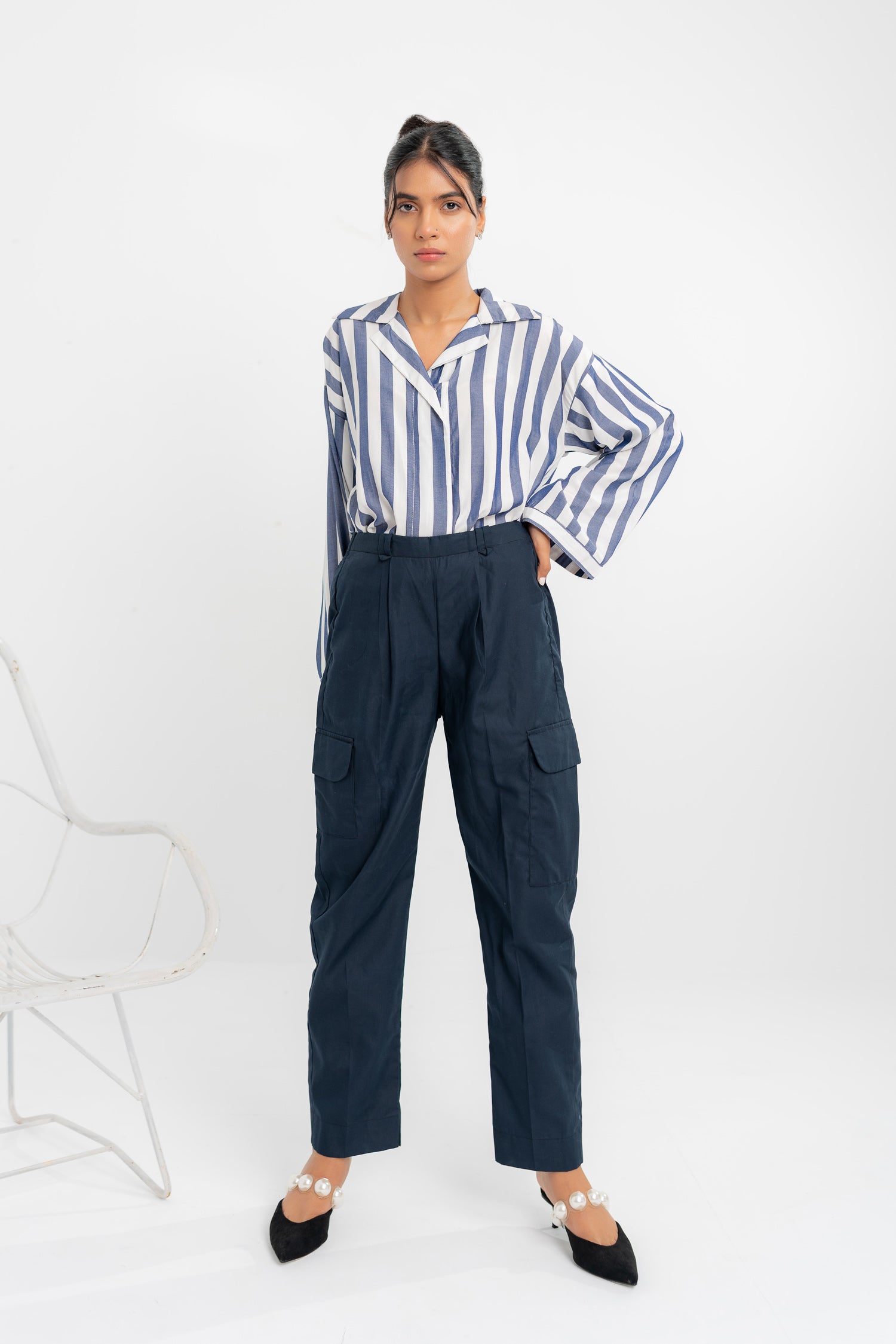 Navy Straight Fit Trouser - Hustle N Holla