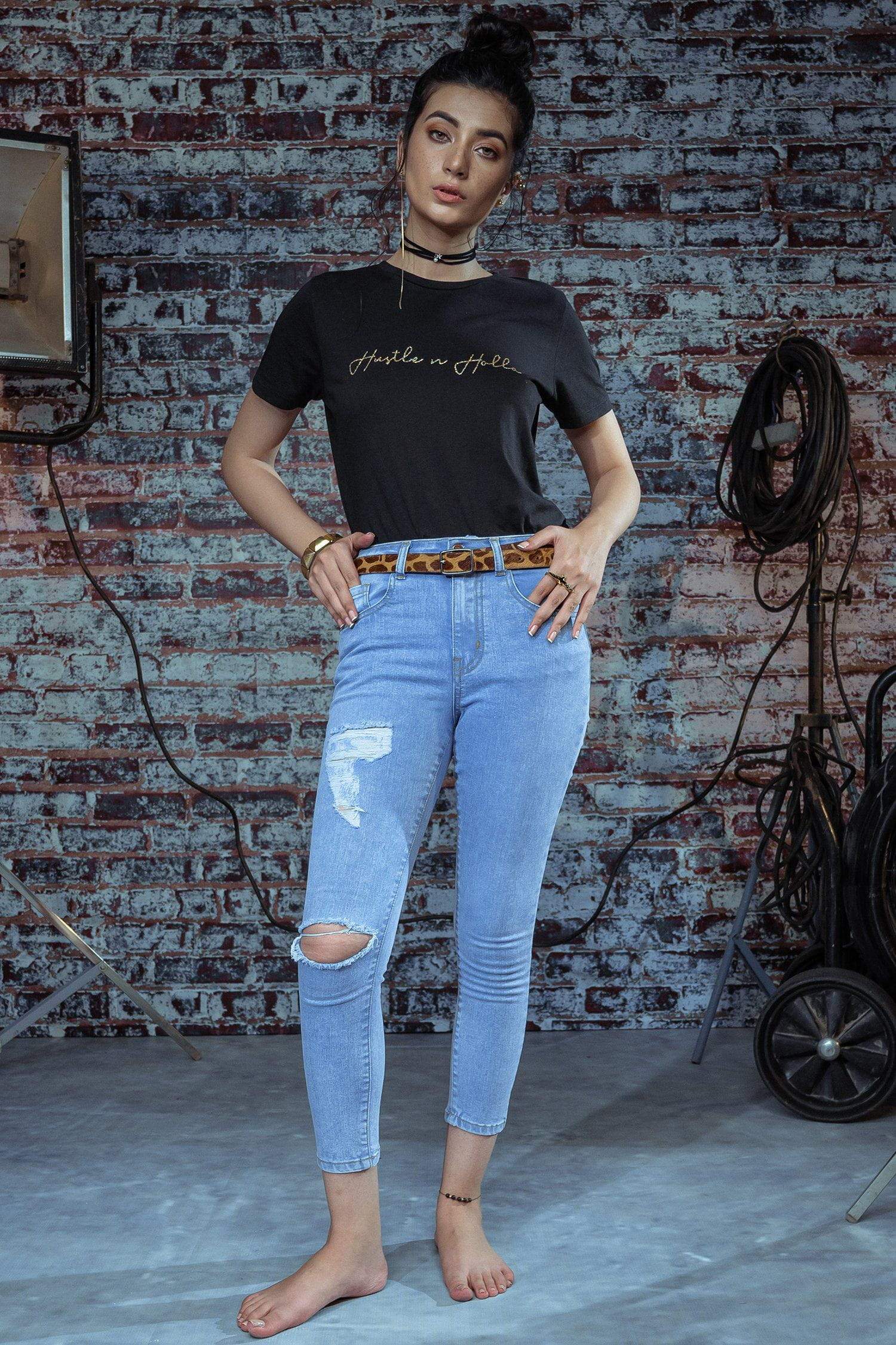 Electropop Lightwash Minor Fault Jeans - Hustle N Holla
