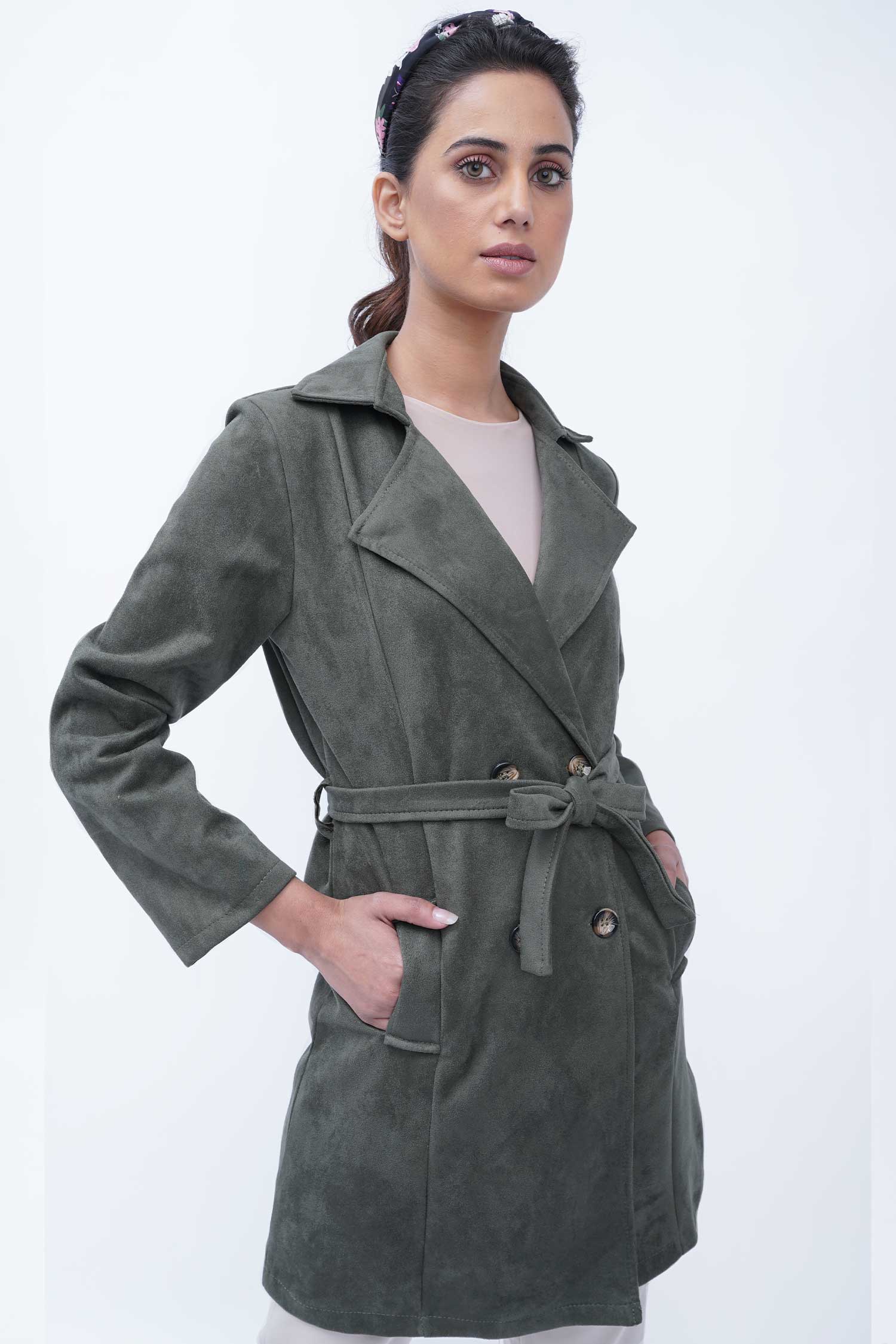 Hestia Olive Coat