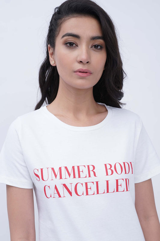 HNH Isla Slogan T-Shirt