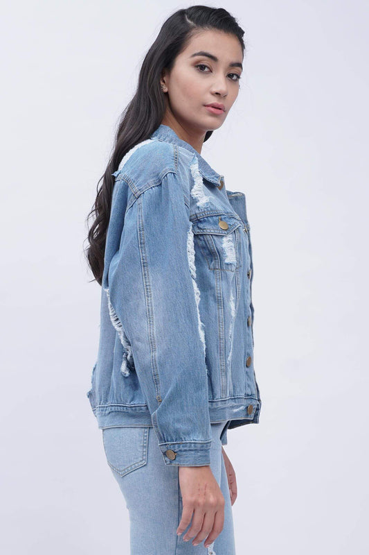 Oversized Minor Fault Denim Jacket - Hustle N Holla