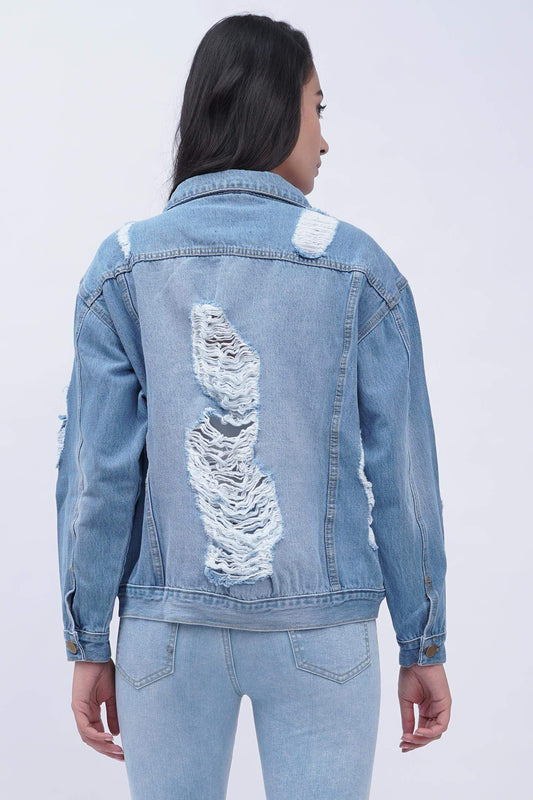 Oversized Minor Fault Denim Jacket - Hustle N Holla