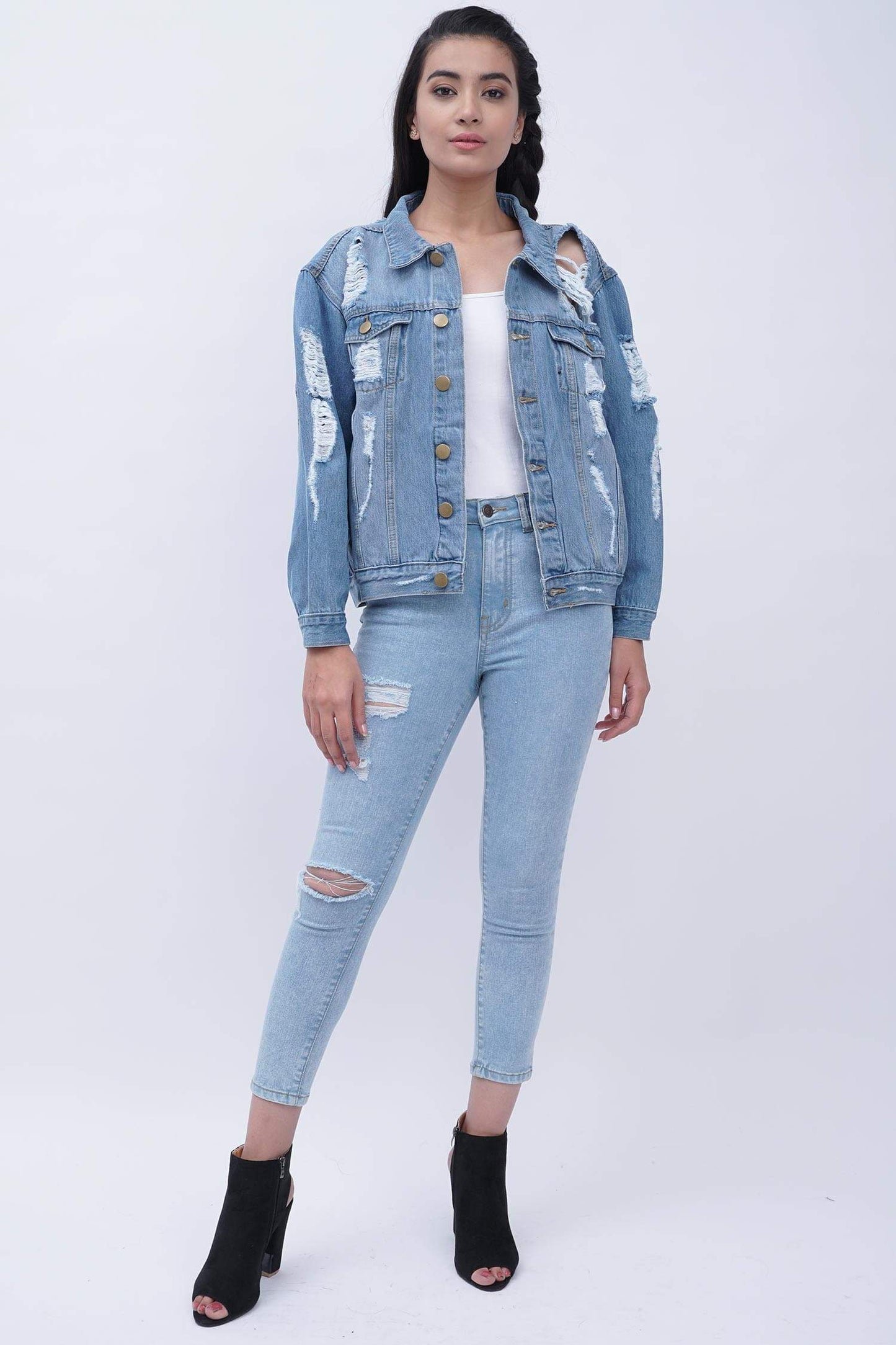 Oversized Minor Fault Denim Jacket - Hustle N Holla