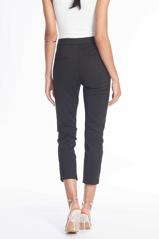 Black Midrise Skinny Fit Trousers - Hustle N Holla
