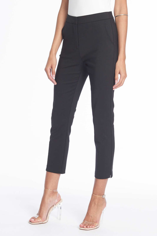 Black Midrise Skinny Fit Trousers - Hustle N Holla