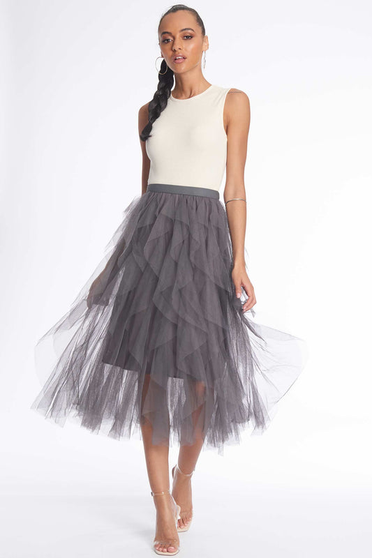 Grey Vanessa Skirt - Hustle N Holla