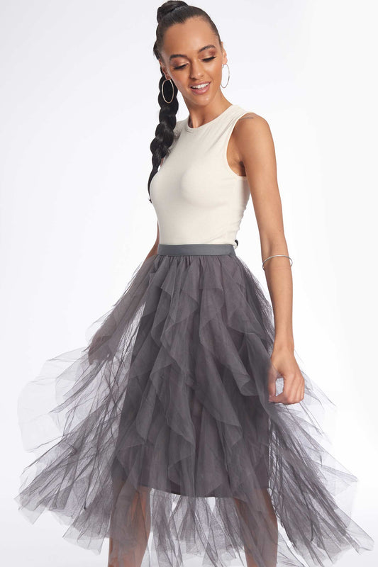 Grey Vanessa Skirt - Hustle N Holla
