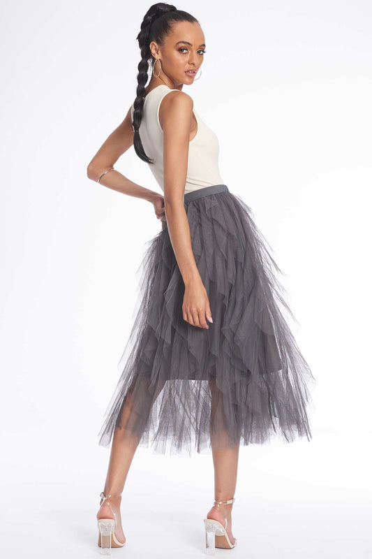 Grey Vanessa Skirt - Hustle N Holla