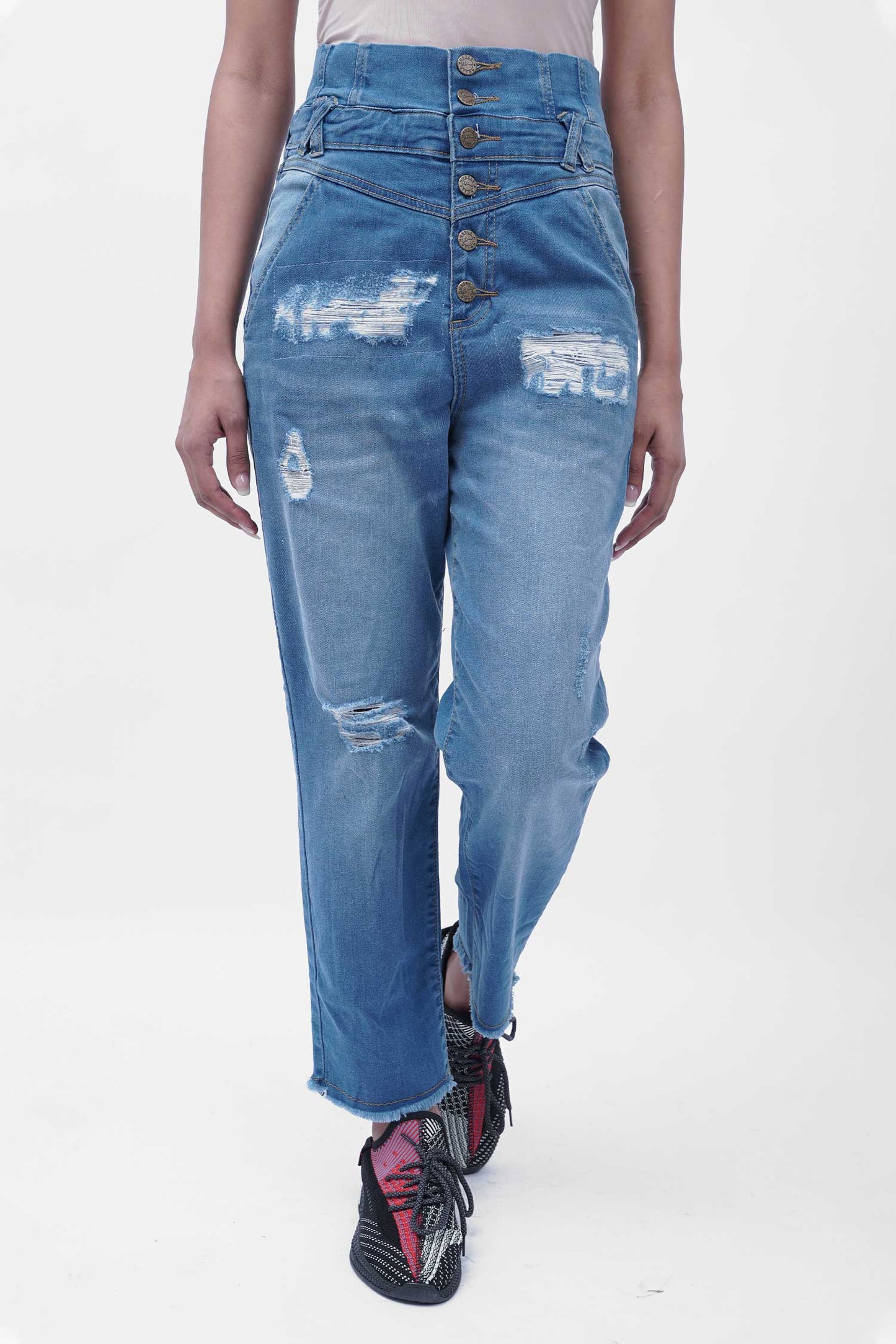 Kaia Distressed Minor Fault Jeans - Hustle N Holla