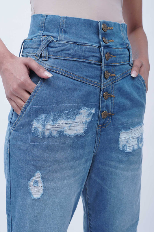 Kaia Distressed Minor Fault Jeans - Hustle N Holla