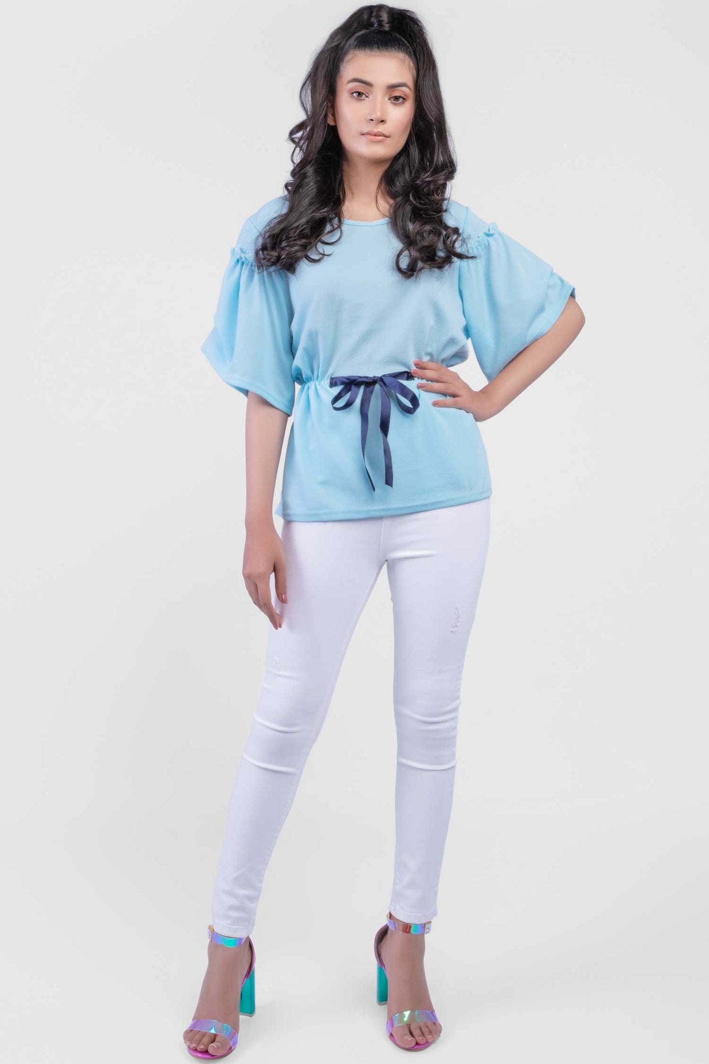 Mazzy Tie Front Blouse